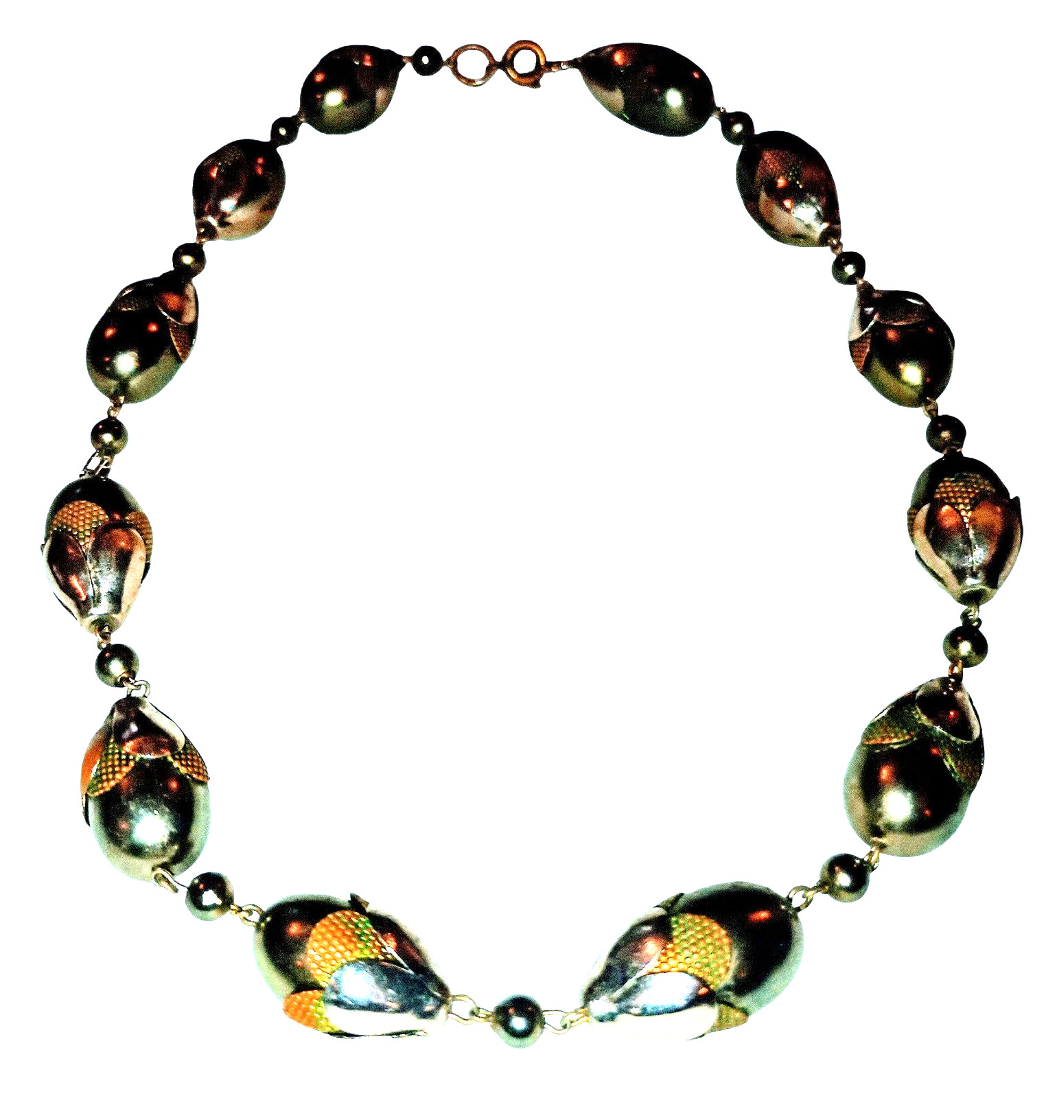 Vintage Art Deco NECKLACE Machine Age Botanical German Modernist J.Bengel School