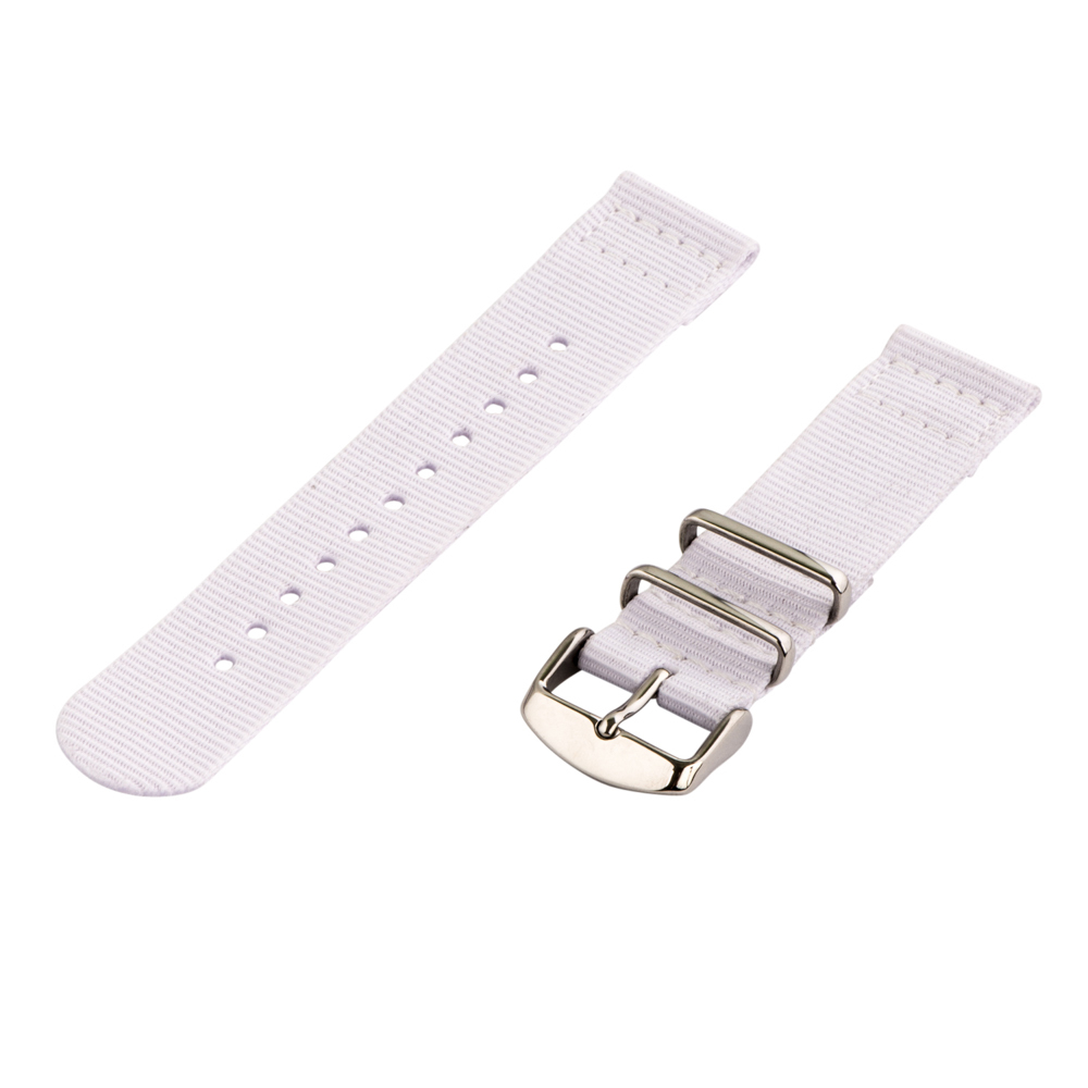 2-Piece Classic Solid Military Nylon Replacement Watch Band