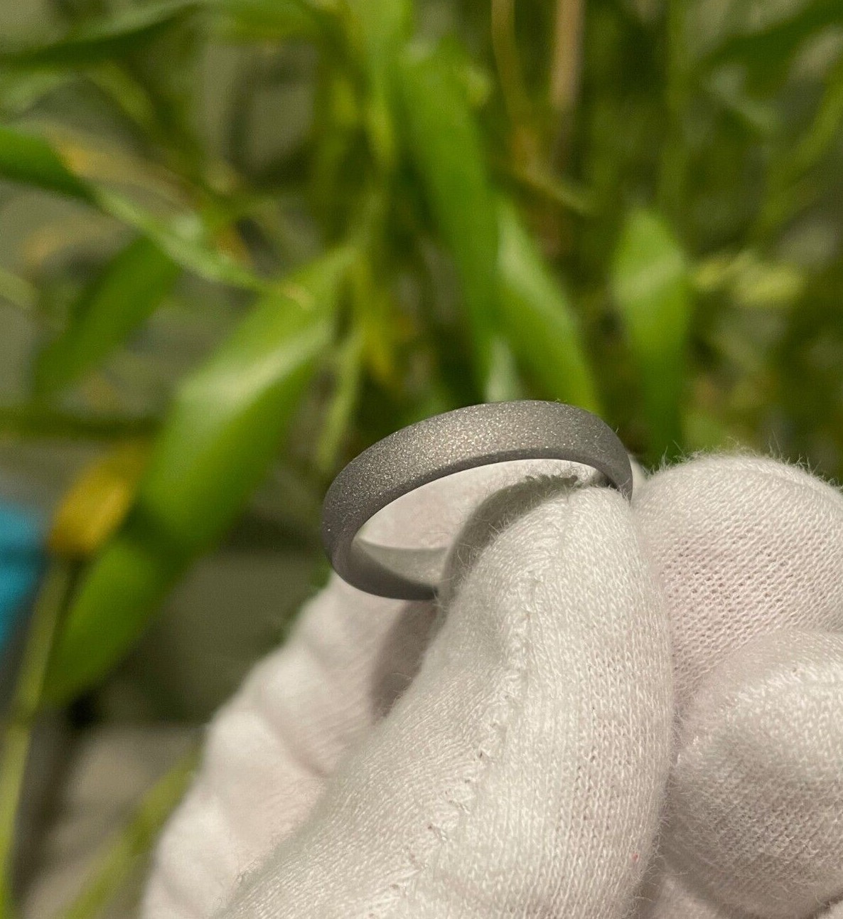 4.5mm Sandblasted Titanium Ring, Mens Wedding Band, Unique Look