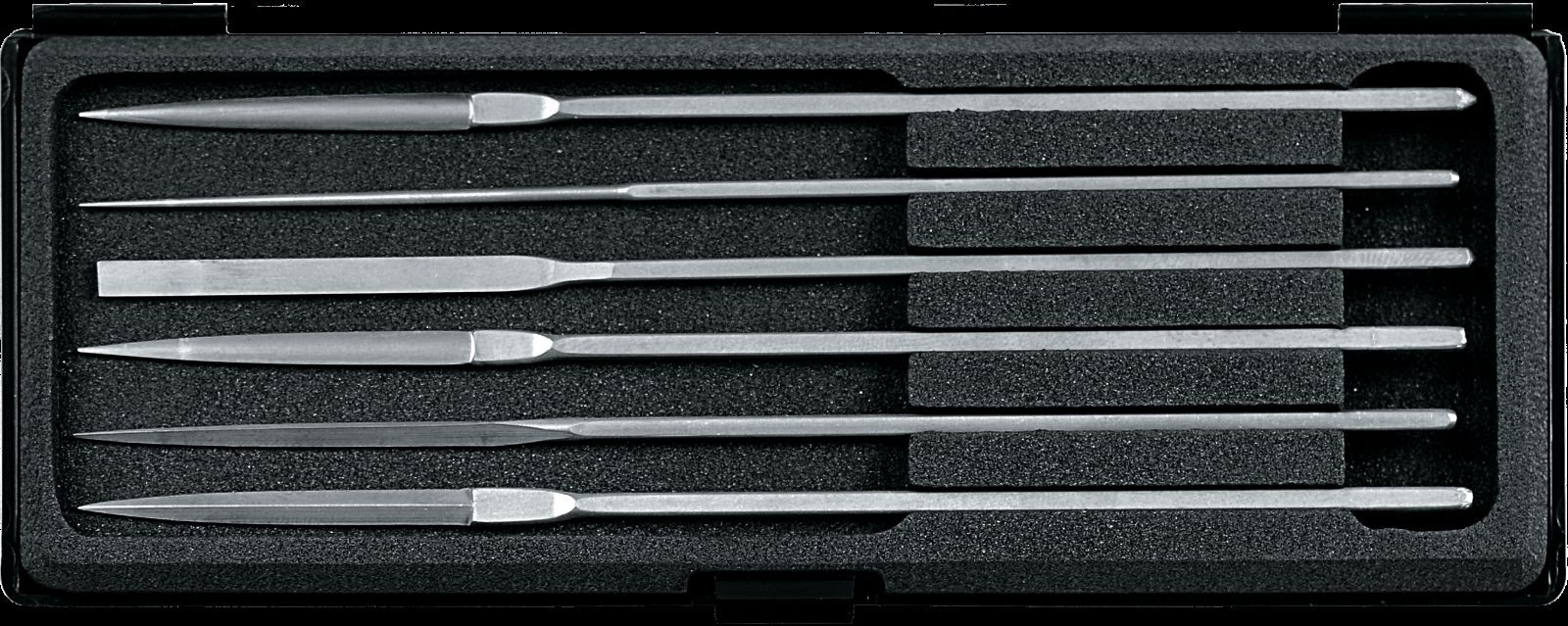 GLARDON ®-VALLORBE ESCAPEMENT BUFF FILES SET OF 6 BUFFING HALF ROUND BARRETTE