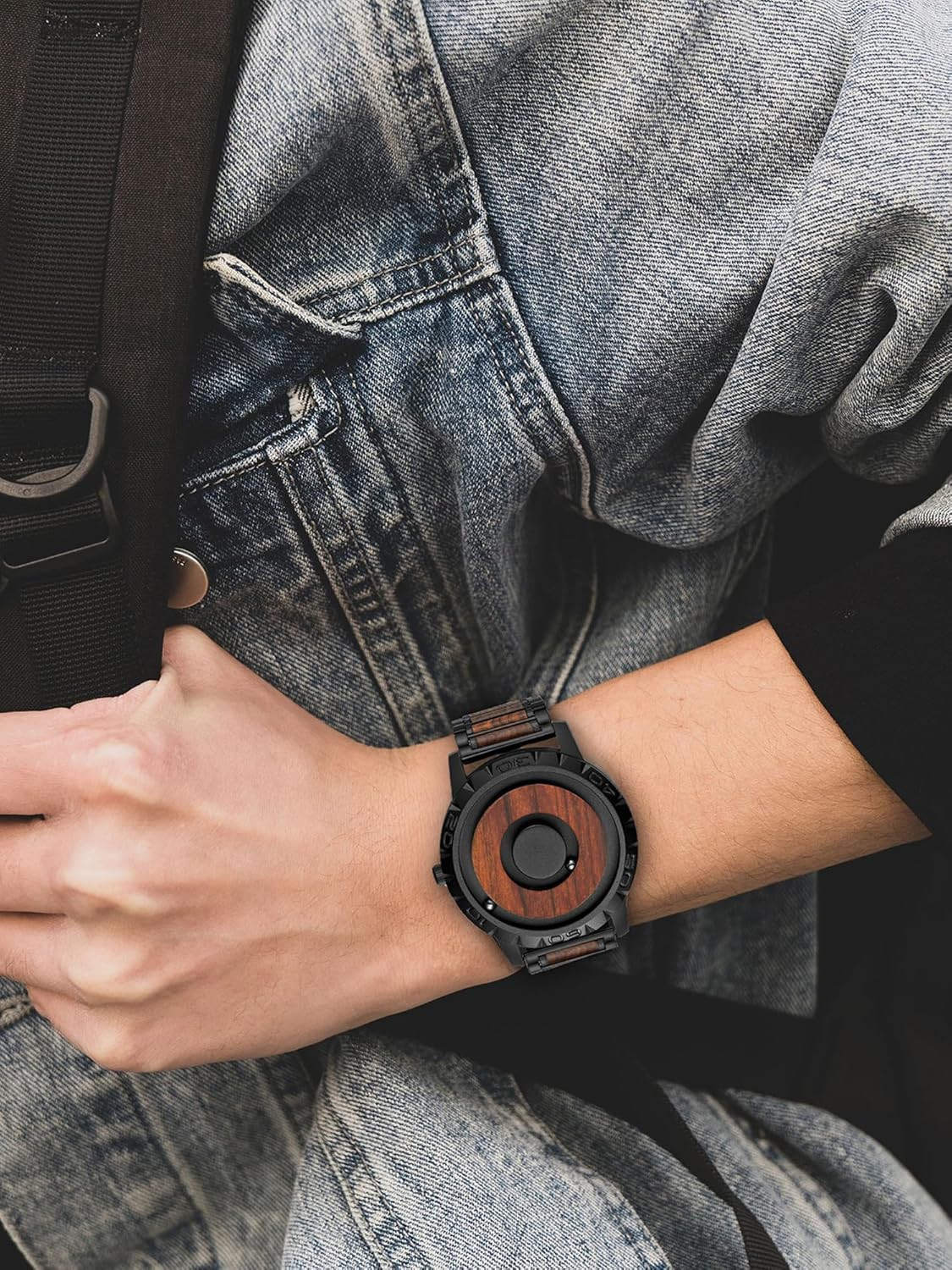 Men’s Magnetic Quartz Watch, 40mm, Waterproof, Unique Design, 20mm Bracelet