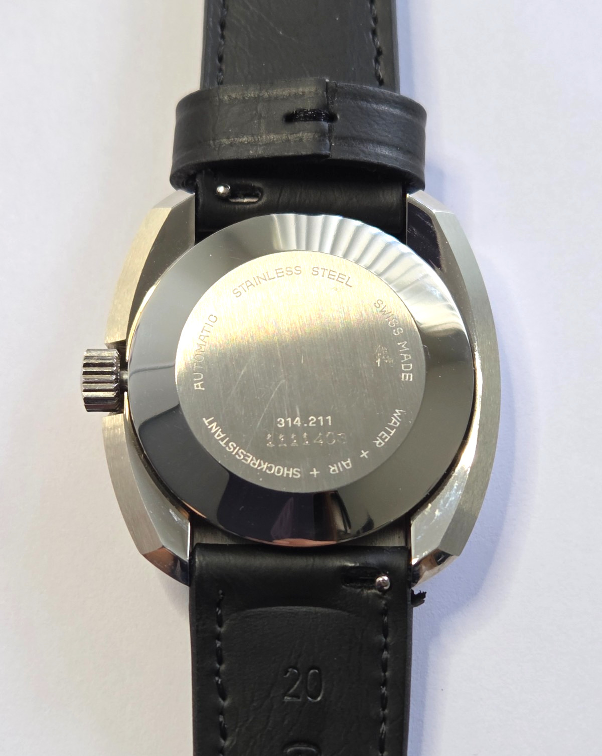 Glycine Automatic Watch Vintage Mens High Frecuency Spectrum Vacuum Gray Dial