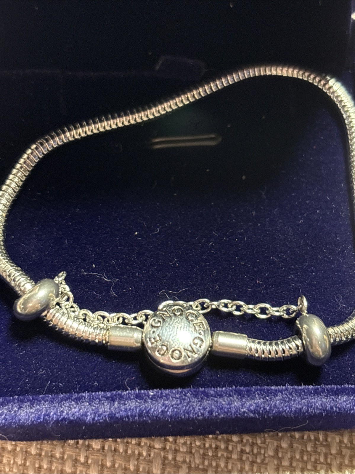 GNOCE Silver Metal Charm Bracelet approx 7in