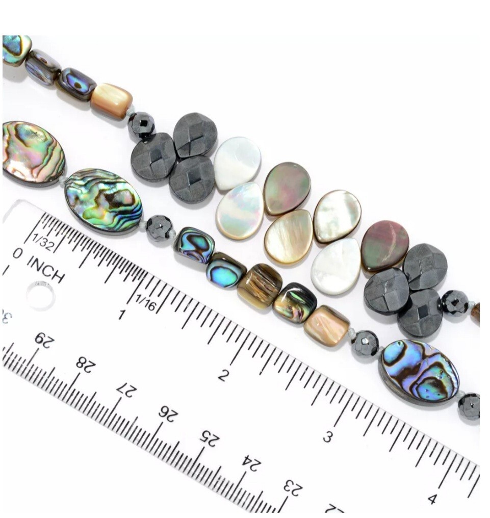DALLAS PRINCE Necklace Designer GEMS OF THE SEA Multi Gem Bead 72″ M of Pearl