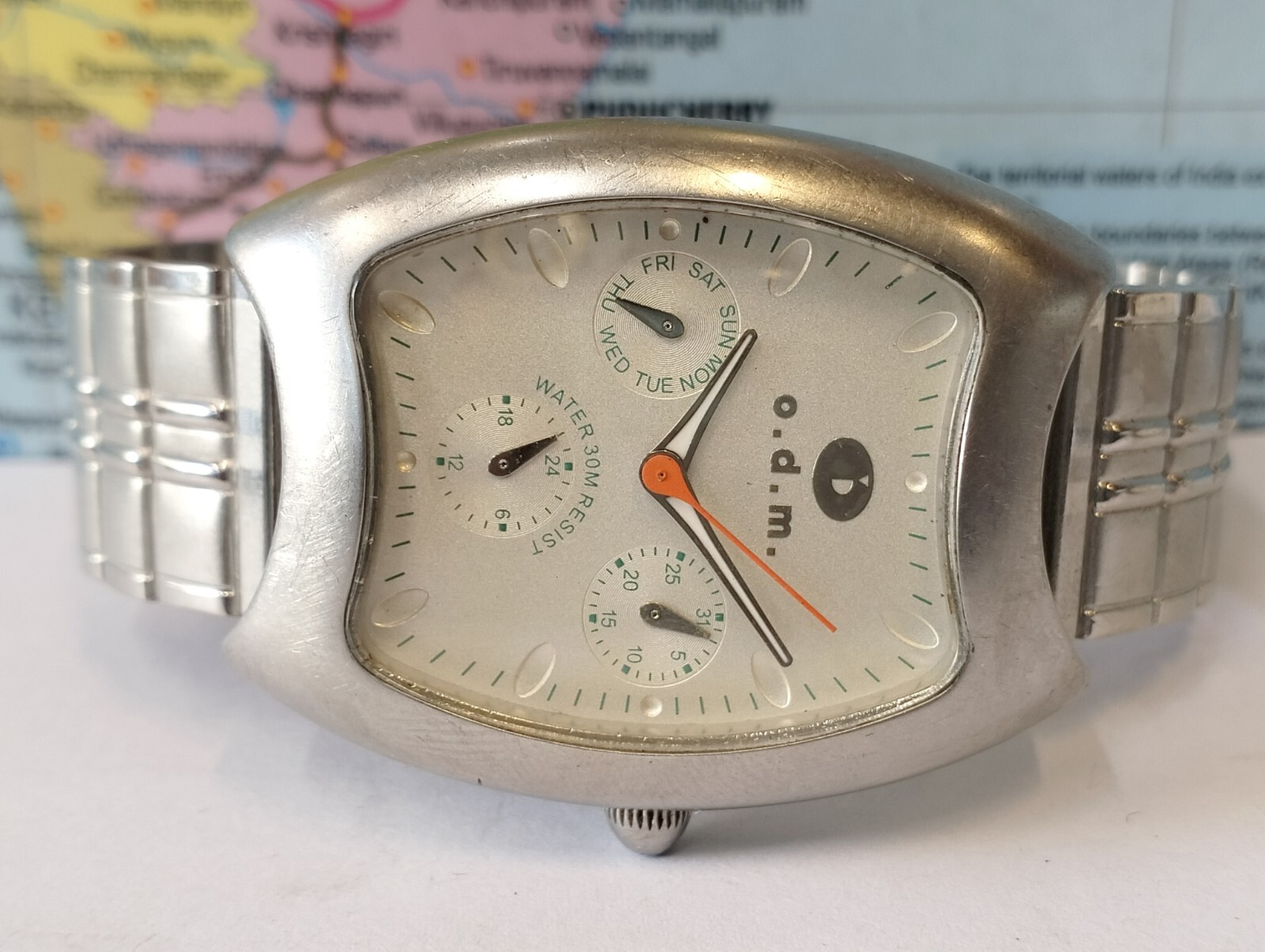 O.D.M. MULTIFUNCTION QUARTZ SILVER DIAL 840803 JAPAN MEN’S FULL WORKING VINTAGE