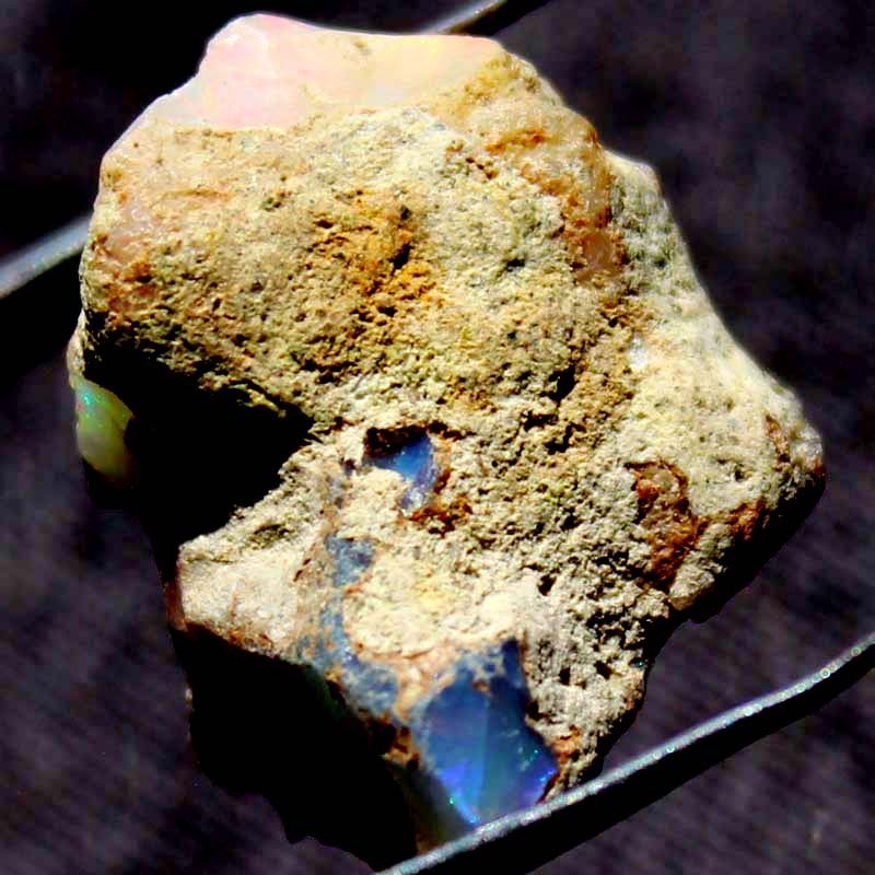 23.75 CT Multi Ethiopian Opal Rough 100% Genuine AAA Grade Opal Rough 19X26X15mm
