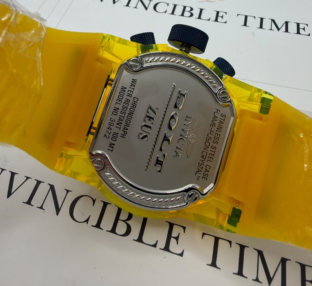 Invicta Bolt Zeus Magnum Men’s Watch – 52mm, Yellow, Dark Blue (39472)