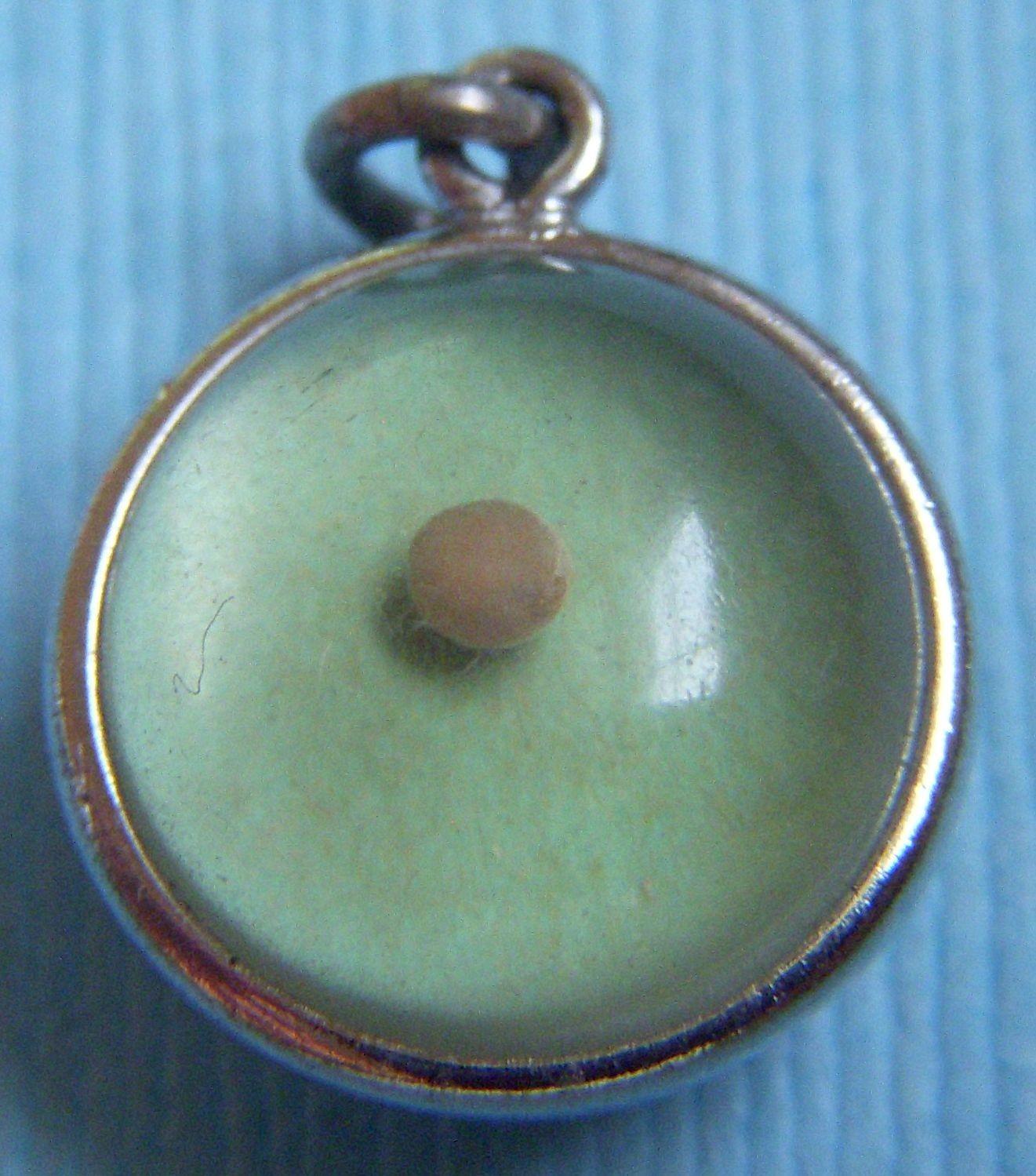 Vintage amulet of faith mustard seed Matthew 17:20 sterling charm