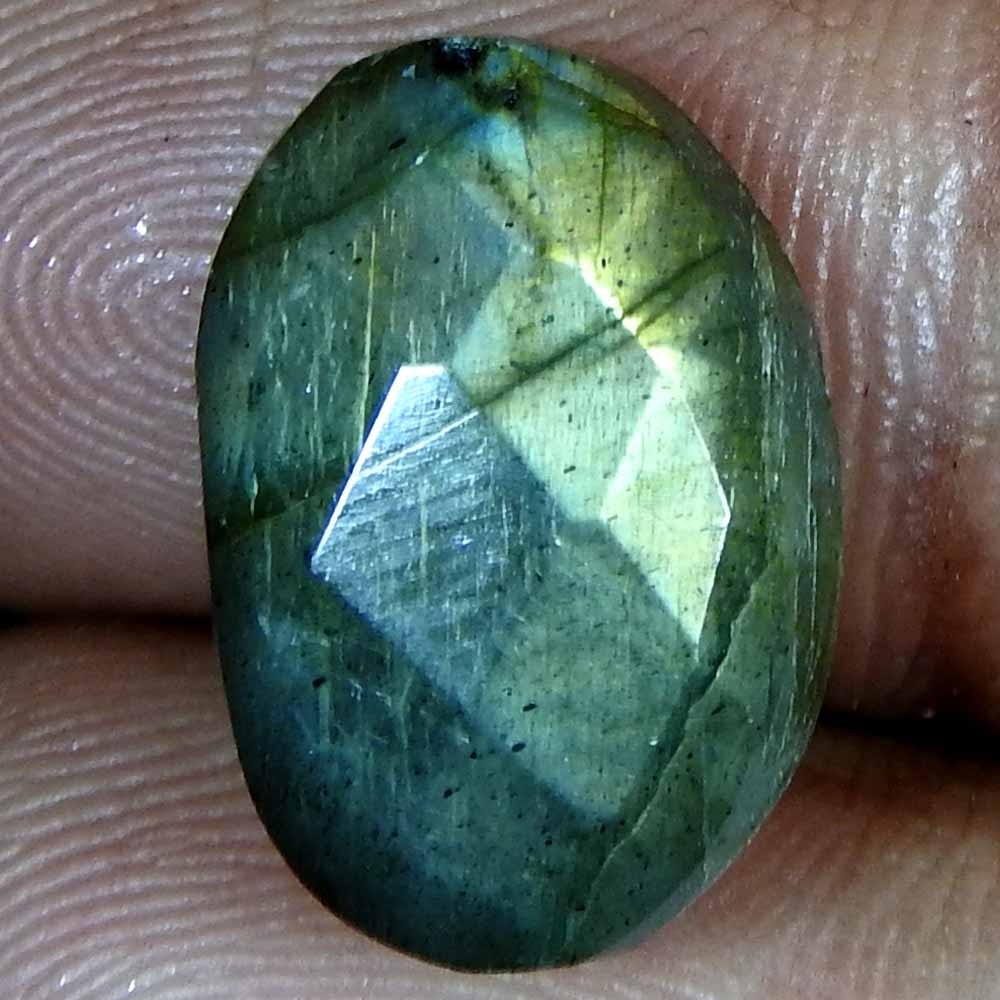 8.45Cts100%Natural Blue Cut Power Labradorite Oval Cabochon Loose Gemstone