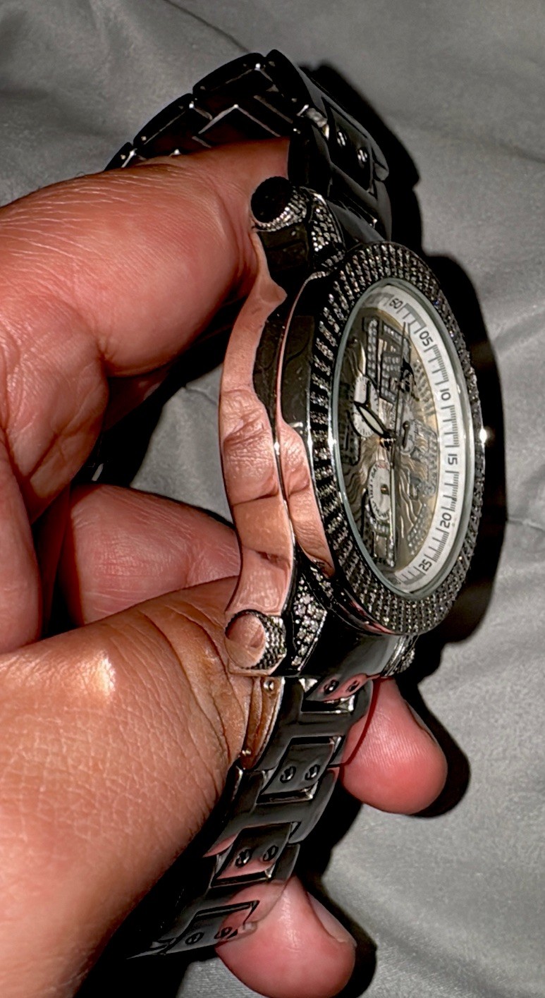 Mens Techno Master Diamond Watch 3 Rows Oversized 50mm Joe Rodeo Jojo Don Benny