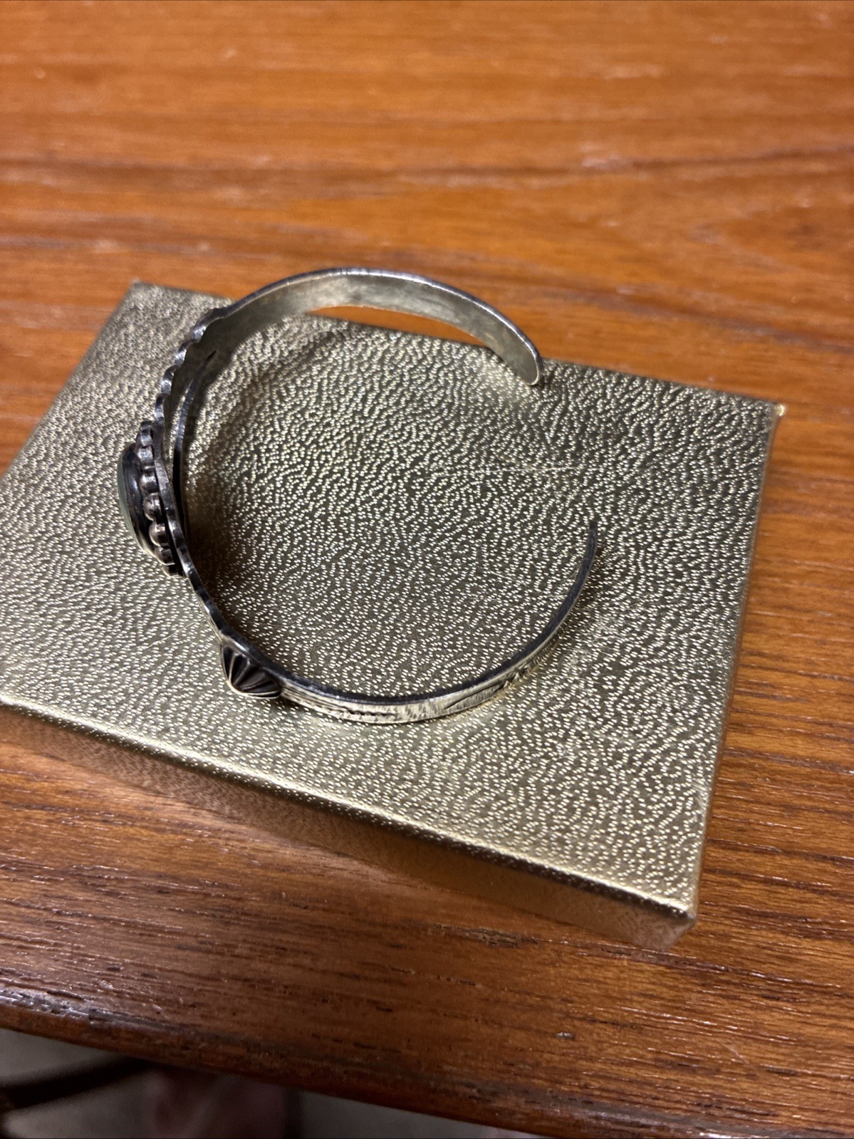 Vintage Silver Fred Harvey Turquoise Cuff Bracelet. Sterling Silver Turquoise