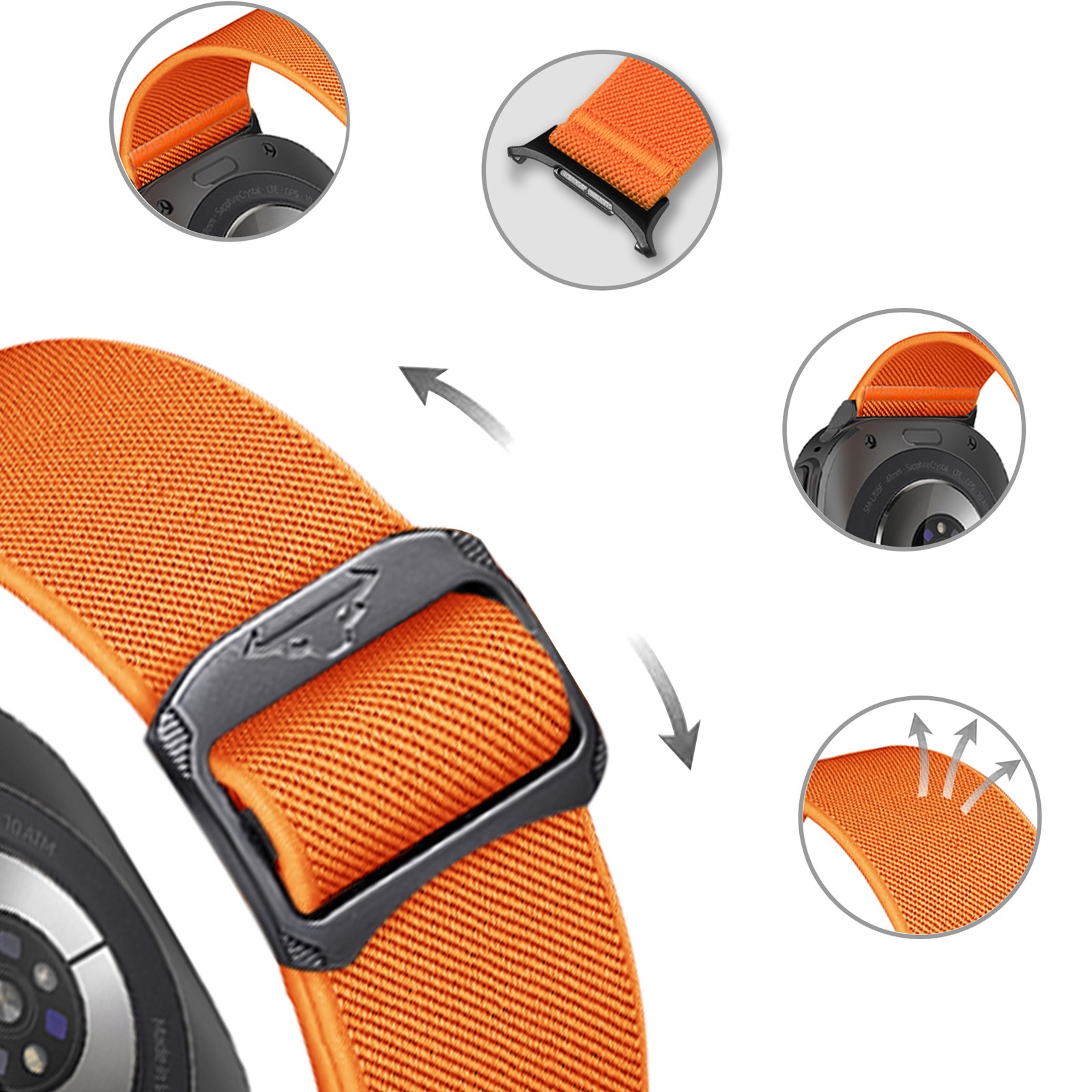 For Samsung Galaxy Watch 8 Classic 46mm/8 40/44mm 7 6 5 4 Ultra Loop Strap Band