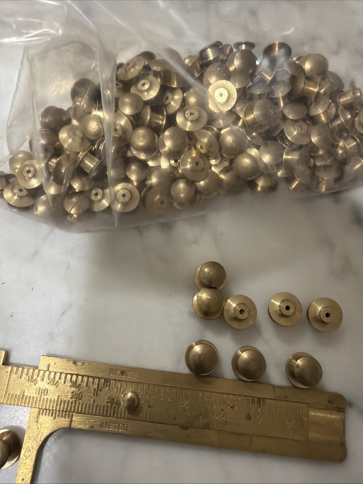 144 Deluxe Brass Flathead Pin Backs Clasp Clutch Catch Findings