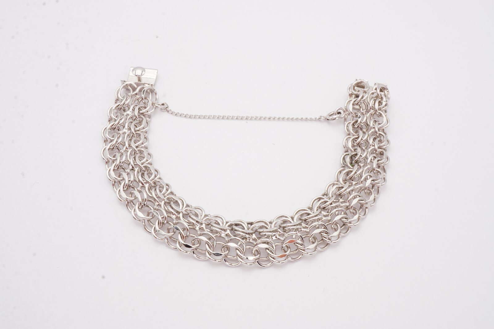 Vintage Sterling Silver 925 Charm Bracelet 7.25″ JB