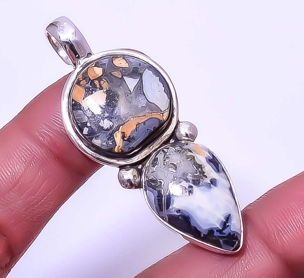 Malingano Jasper – Indonesia Gemstone 925 Sterling Silver Pendant 1.95″ A330