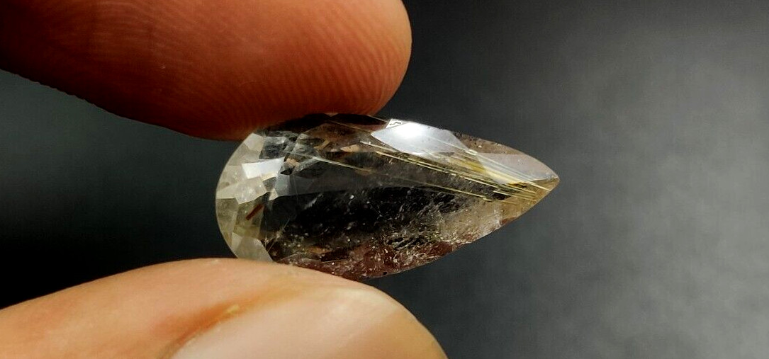 9.10 Carat Rutilated Quartz Pear Shape Gemstone W67