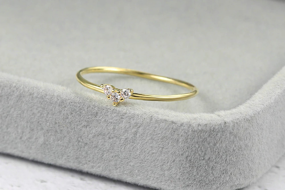 Knuckle Ring Heart Thin Tension Mount Geometric Adjustable Wedding Women Jewelry