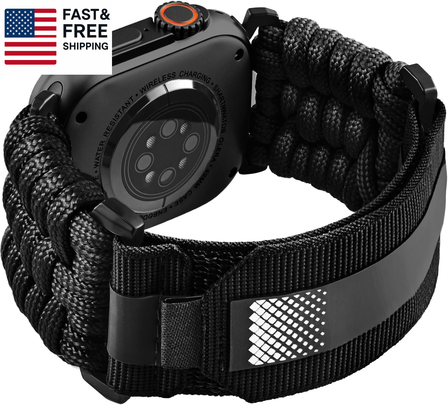Rugged Nylon Band for Apple Watch Ultra 2/1 49Mm 46Mm 45Mm 44Mm 42Mm Men