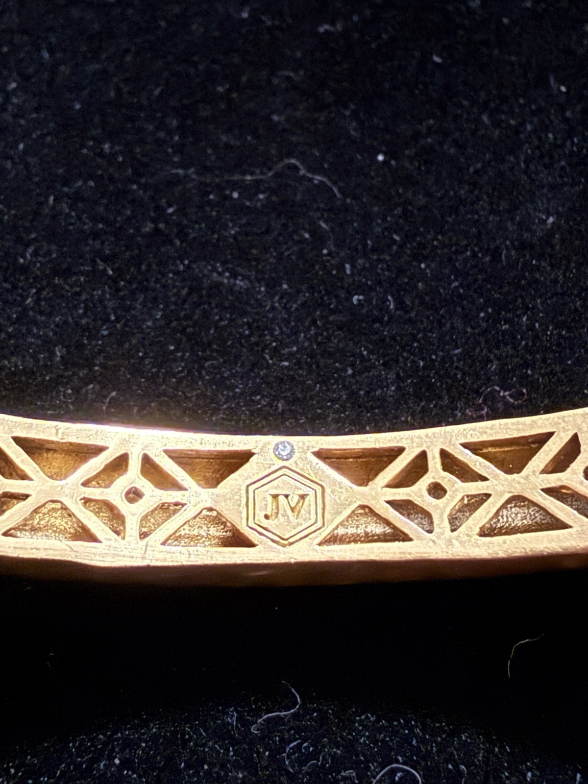 julie vos 24 Kt Gold Plated Havana Bangle!! 8.25 Inches.