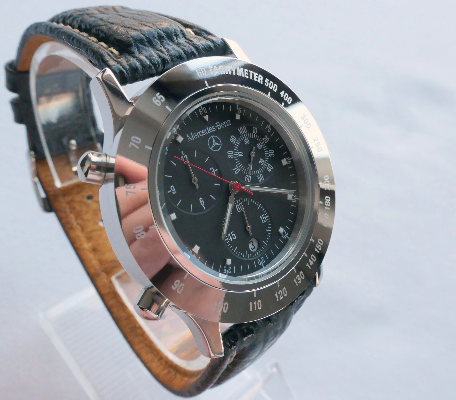 Mercedes Benz Classic Sport Car Driver Acessory Fortis Alarm Chronograph Watch