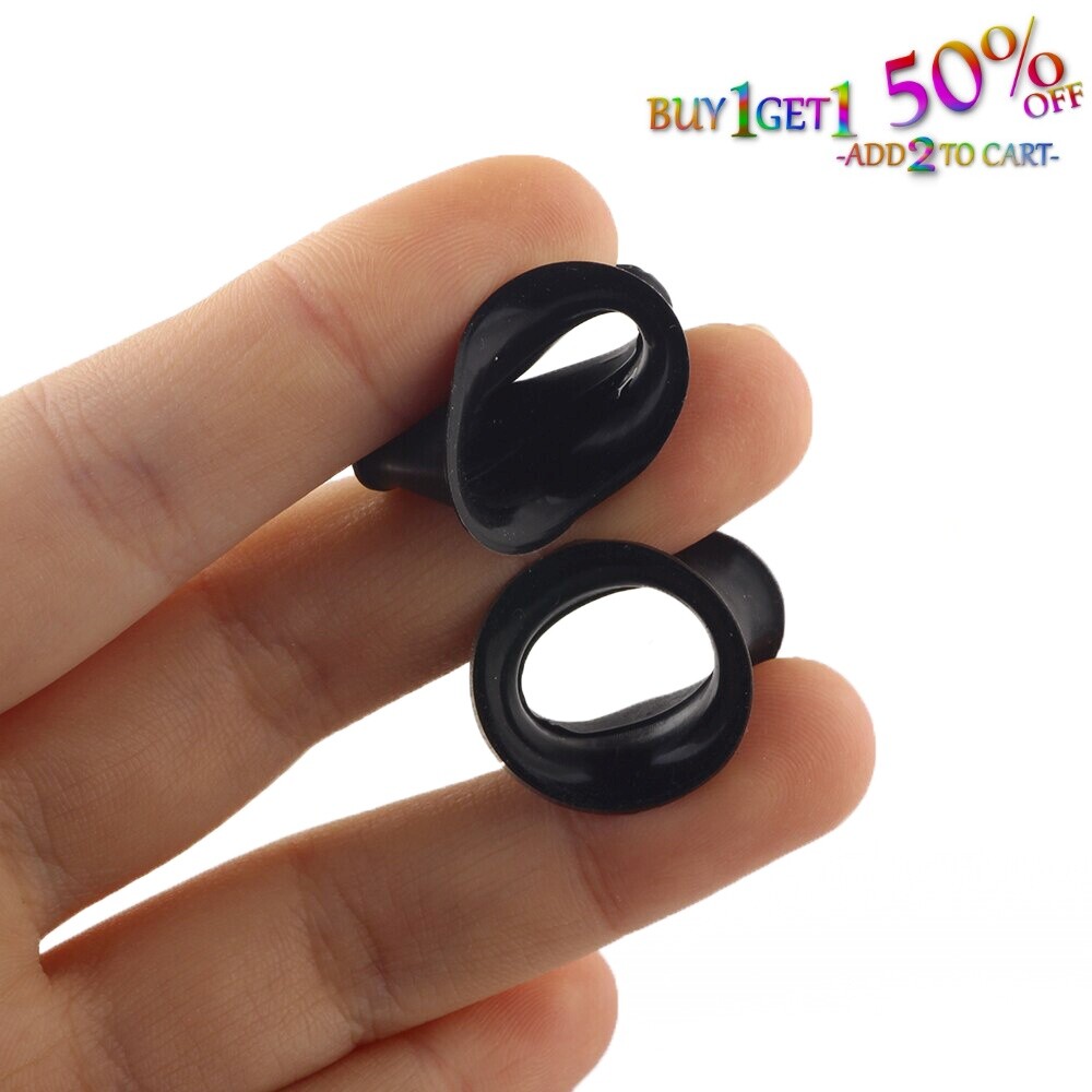 Pair 8g-40mm CLEAR GLOW SILICONE FLESH TUNNELS Double Flare Gauges Thin 2051