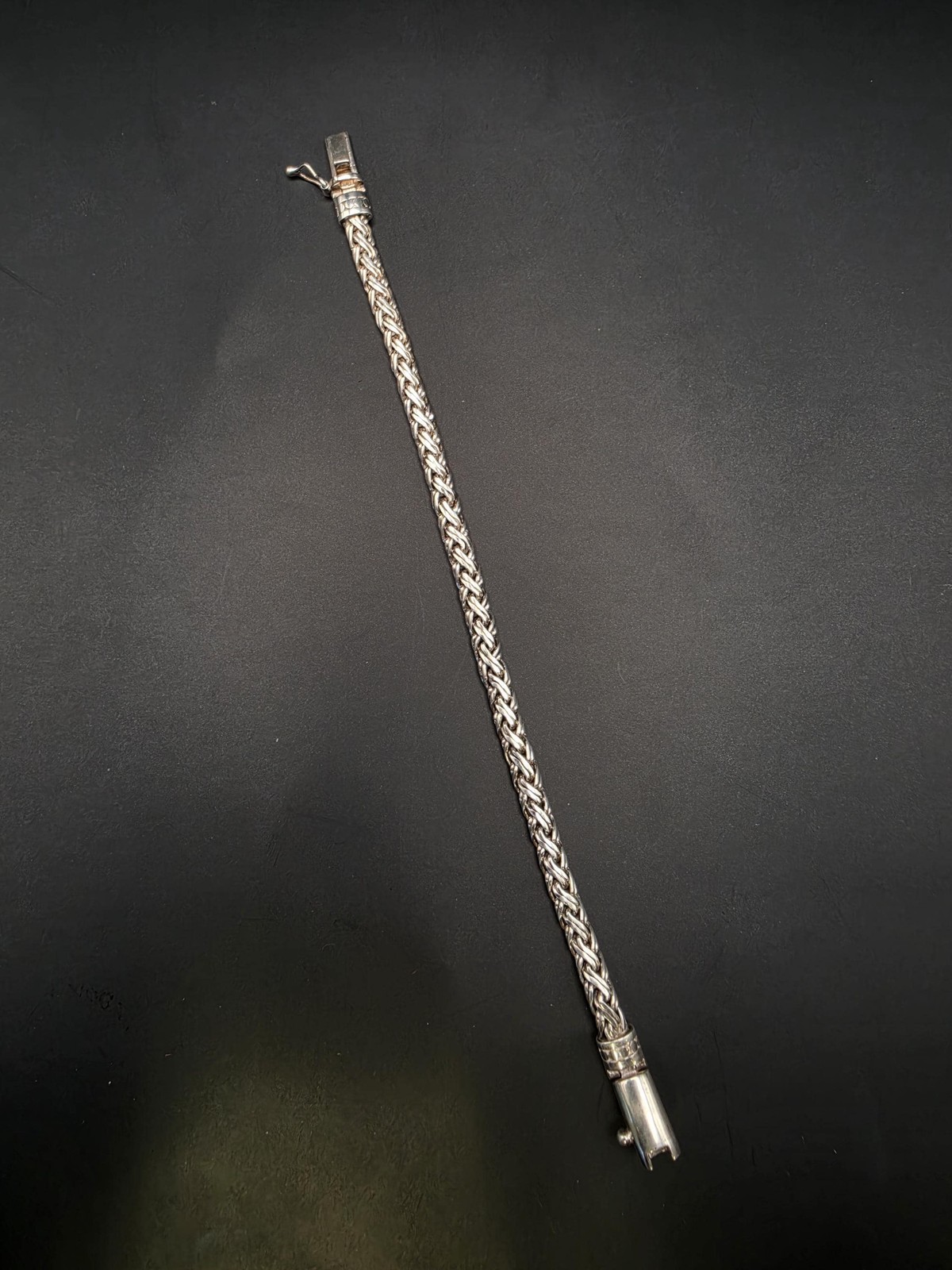 Sterling Silver Foxtail Wheat Chain Bracelet | 925 Silver Woven Bracelet 8.5 Inc