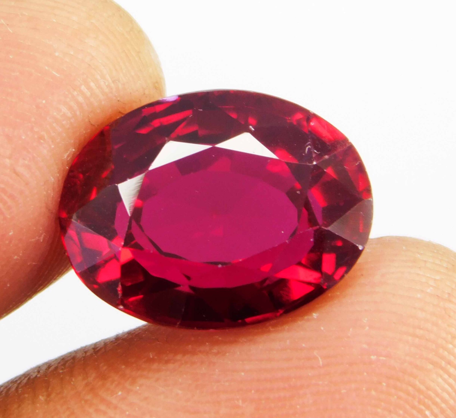Certified 12.35 Ct Natural BURMA Red Ruby Unheated Oval Cut Loose Gemstone