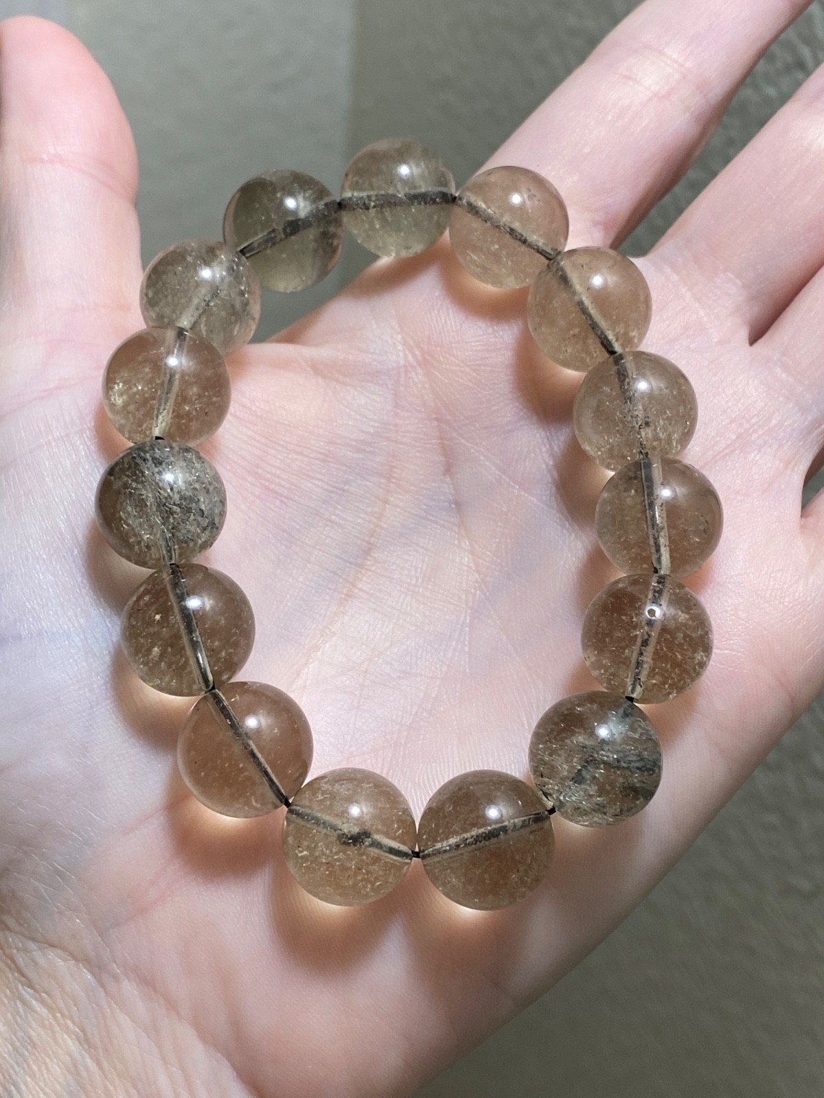 ☀️ Genuine Libyan Desert Glass Bracelet ☀️ 14.2mm Beads | 7 inch