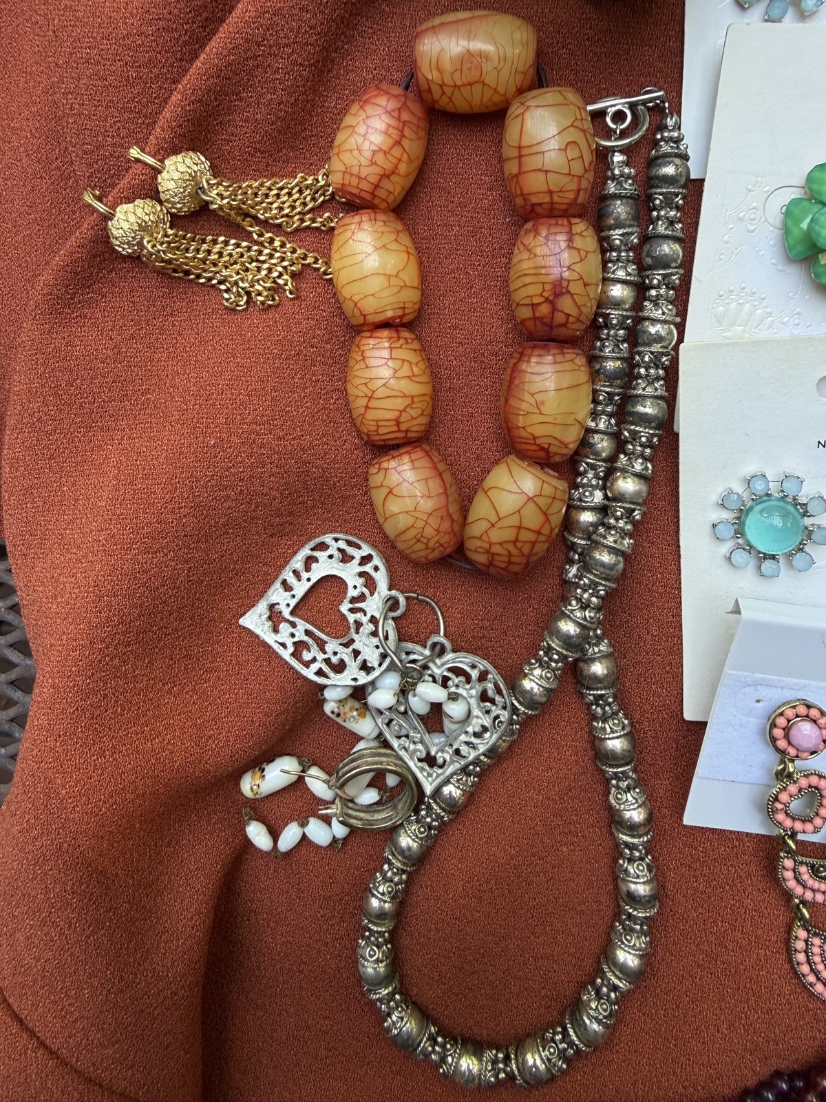 Jewelry NWT & used Earrings pins necklaces most intact, some craft pieces