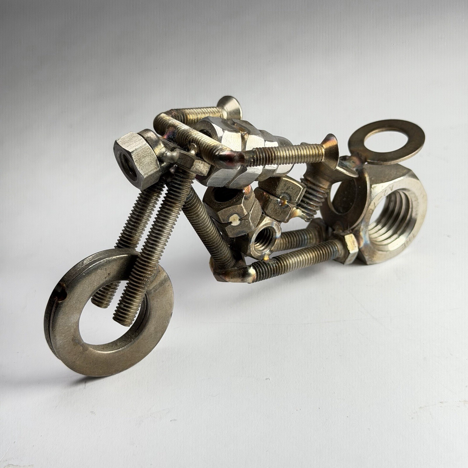 Stainless Steel Motorcycle Paper Weight Decore Custom Welded Table Top Ornament