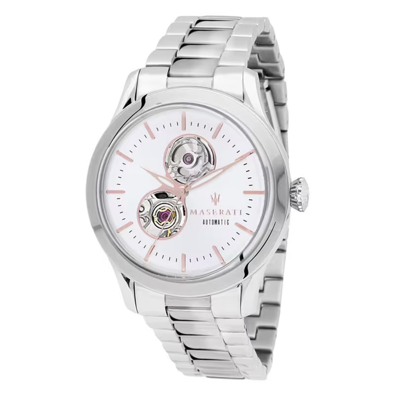 Maserati R8823125001 Men’s Tradizione White Dial Automatic Watch unique box/tag