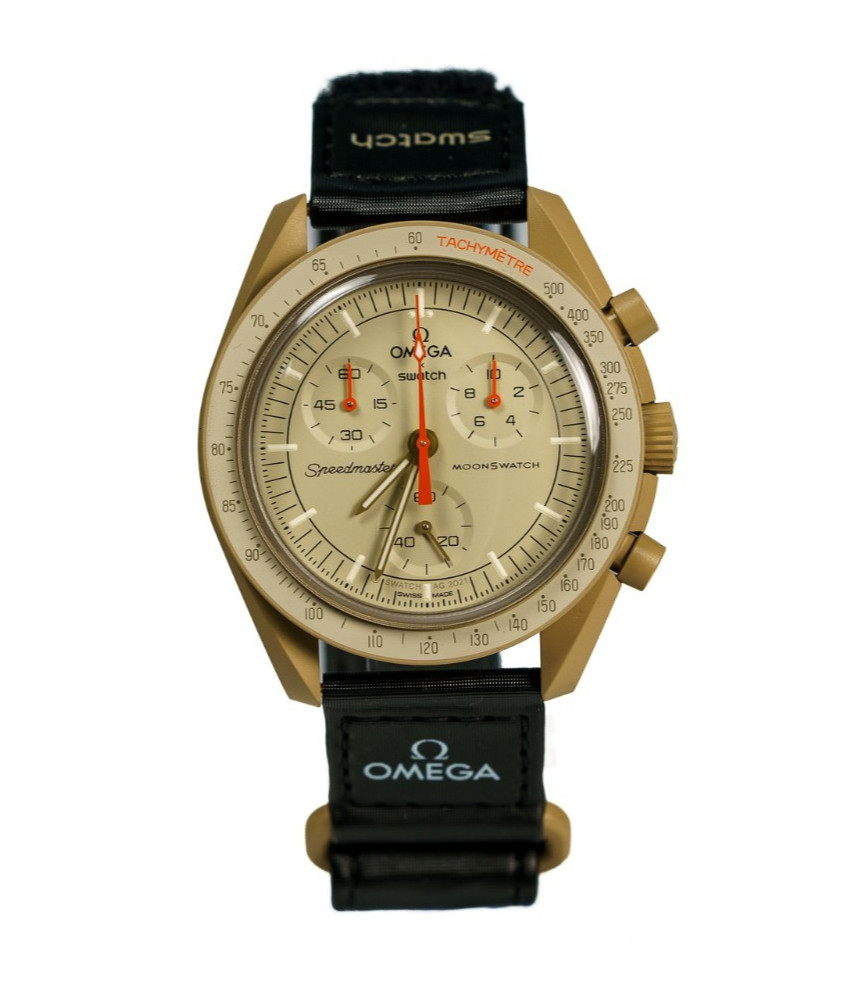OMEGA x Swatch Mission to Jupiter MoonSwatch Beige Unisex Adults Watch -SO33C100