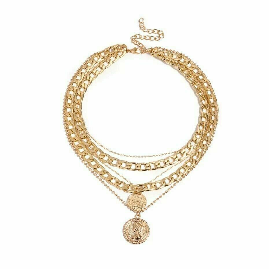 Cadenas de Oro ® Cubana 14K Joyeria Italiana Moda Collar Gargantilla para Mujer
