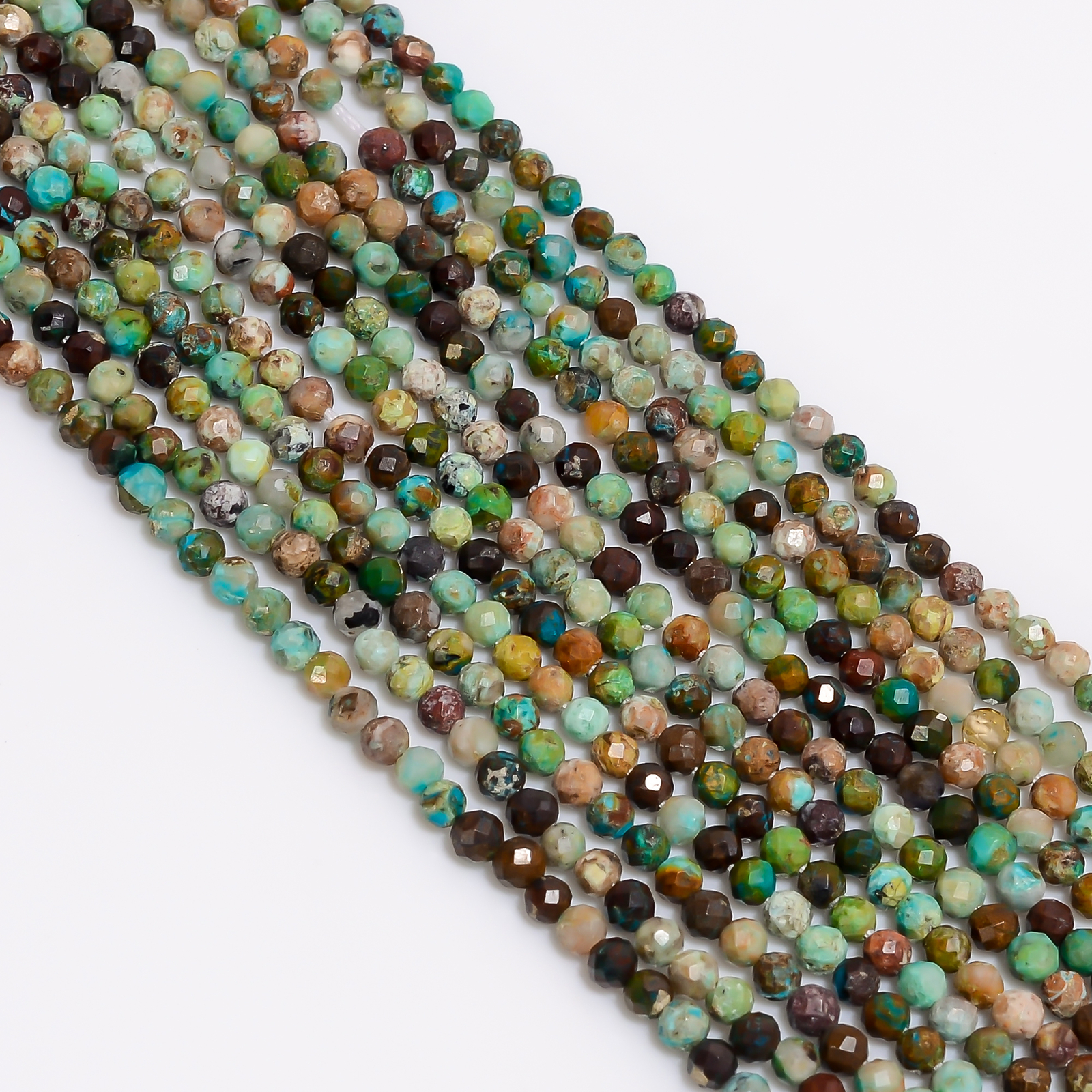 Natural Bio Chrysocolla Gemstone Round Israel Cut Beads 3X3 mm Strand 13″ EB-195