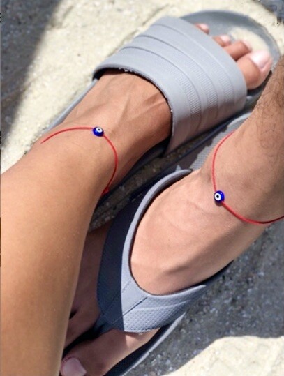 Evil Eye Red String Anklet Protection Beach Foot Jewelry Mens Women Gift Unisex