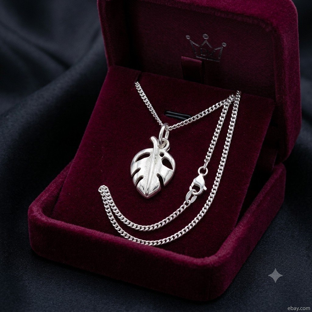 S925 silver sterling monstera plant leaf for plant lovers, charm for jewelry