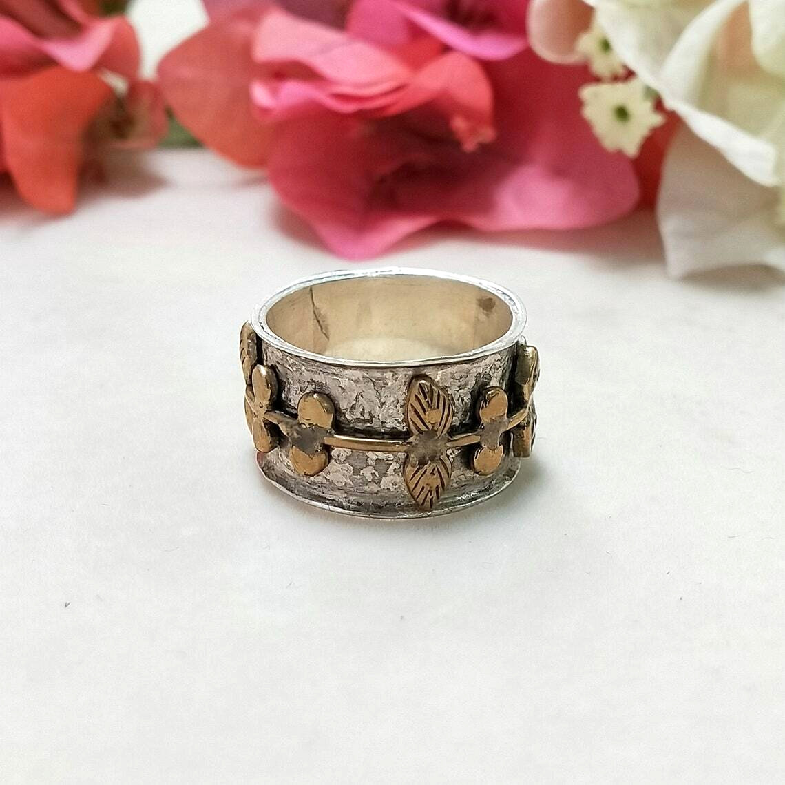 Spinner Ring 925 Sterling Silver Unique Band Ring Bohemian Designer Ring GiftHer