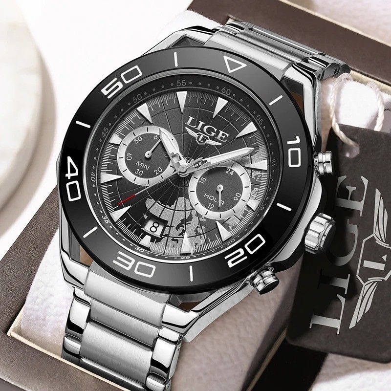 LIGE Top Brand Luxury Mens Watches Casual Business Watch Men Fashion Waterproof