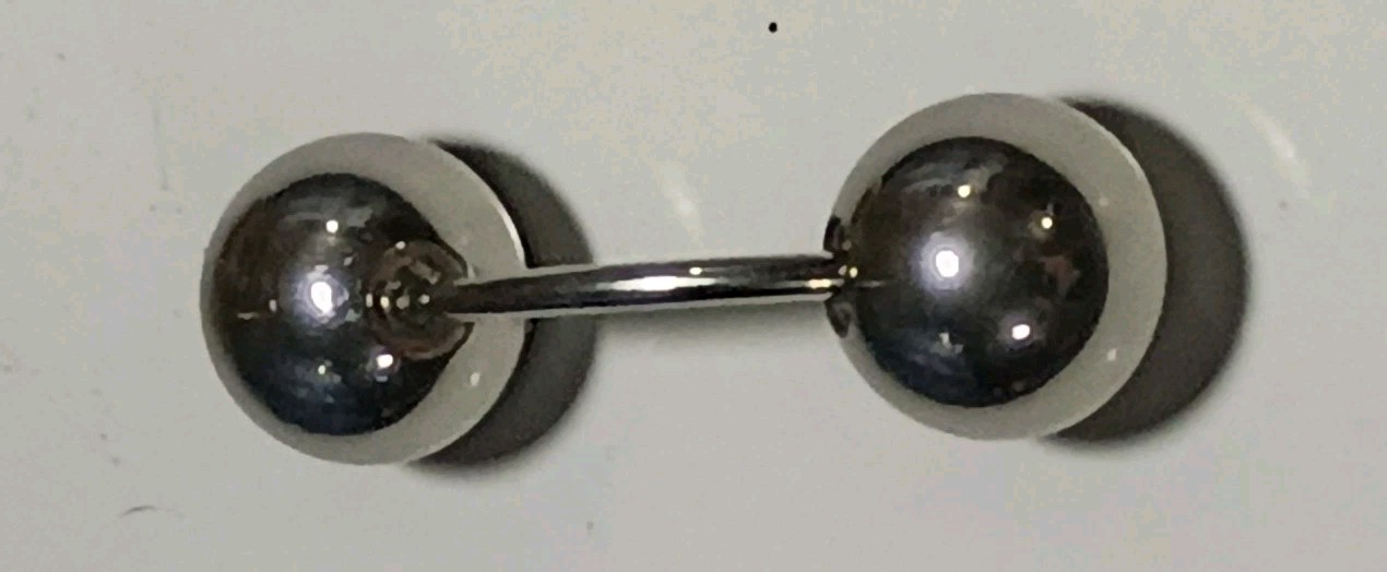 10g 1 Inch Prince Albert Curved Barbell Internally Threaded F 136 Surgical Steel