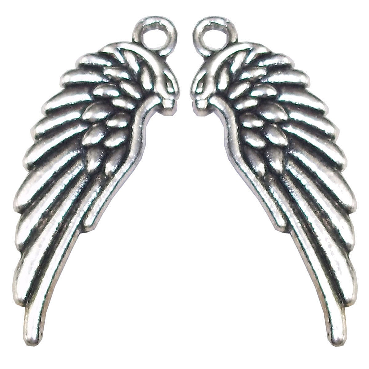 Pair of Silver Angel Wings Charms
