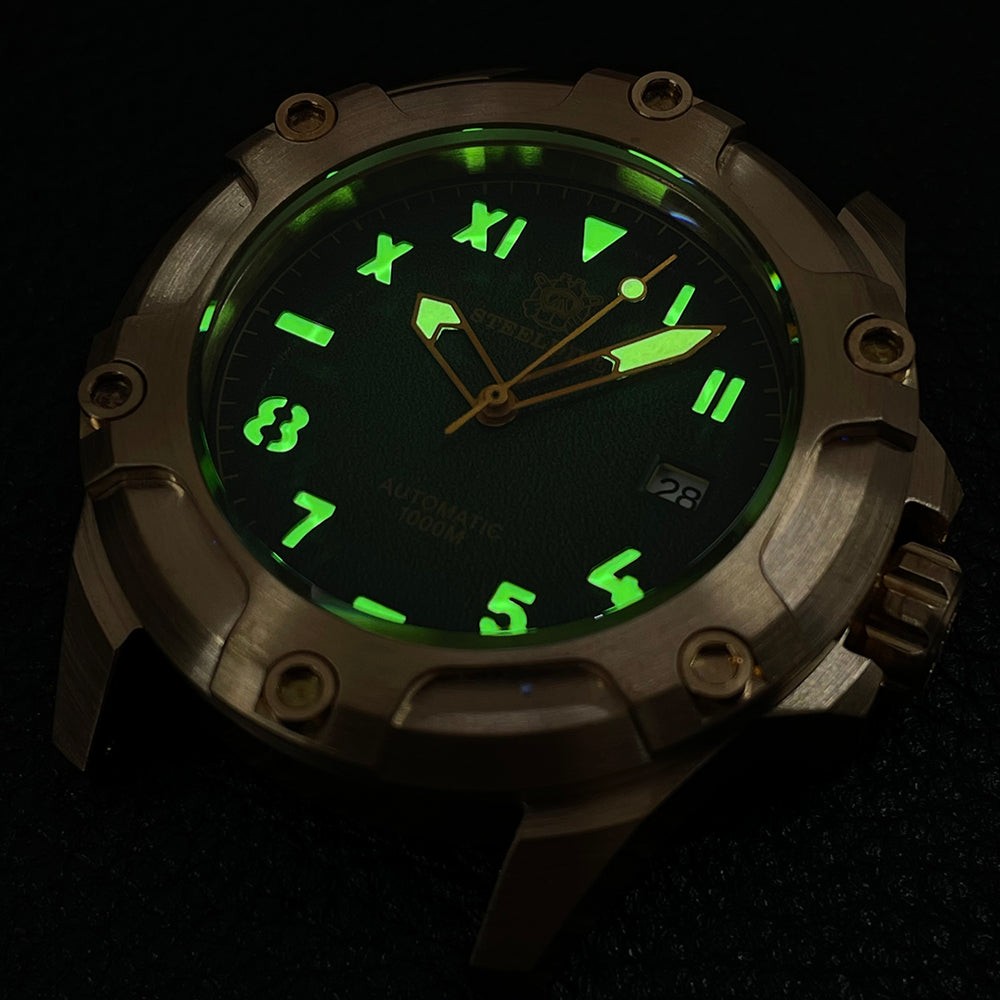 STEELDIVE SD1943S Mens Bronze 45mm 1000M Automatic Dive Watch NH35 Sapphire