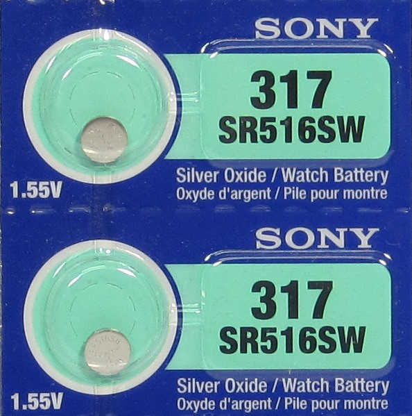 2 Pcs Sony Silver Oxide 317 1.55V Battery