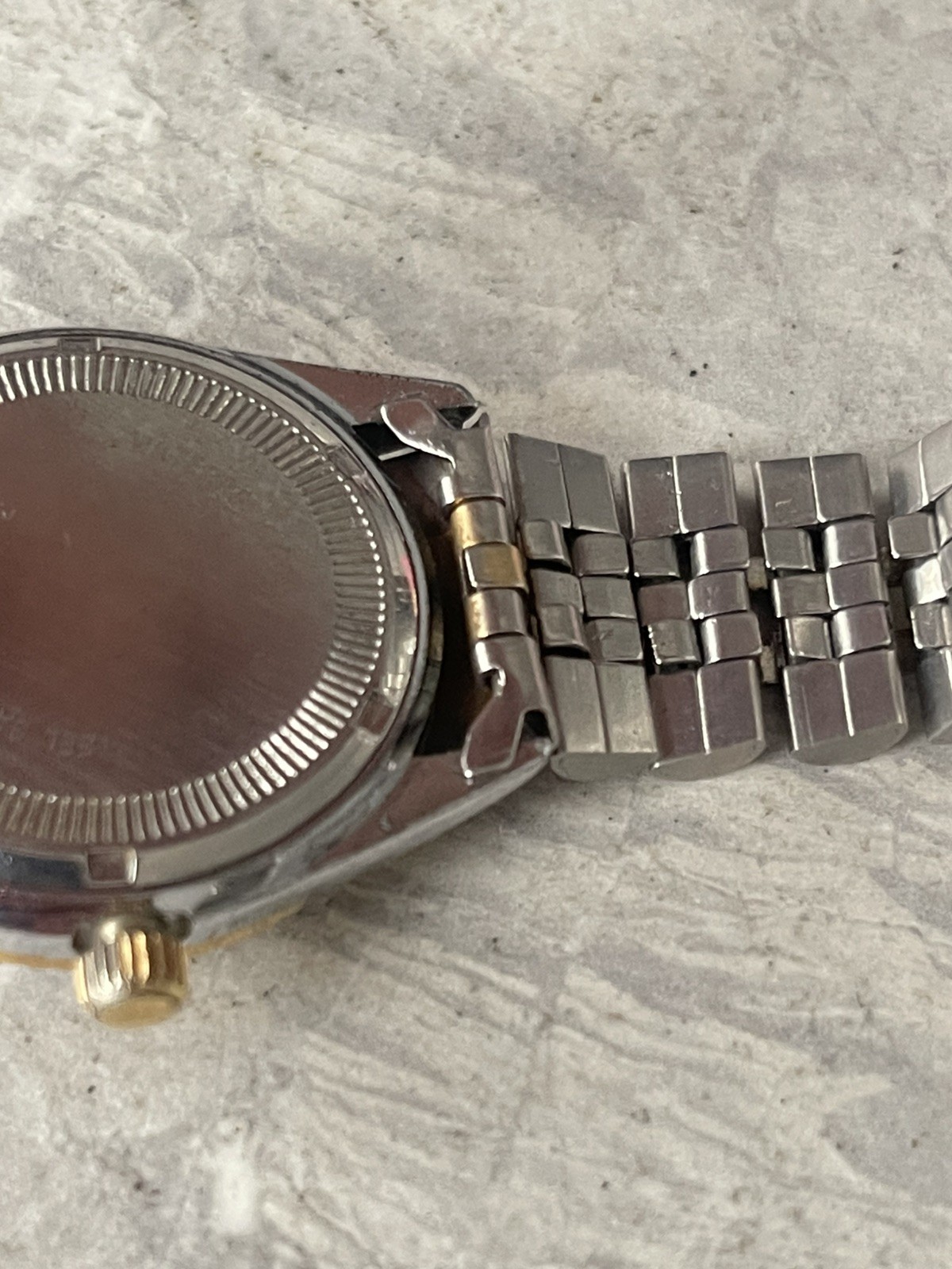 Rotary 3638 Two-tone Swiss Quartz Watch Bracelet Swiss Movt Day Date Men’s 1043