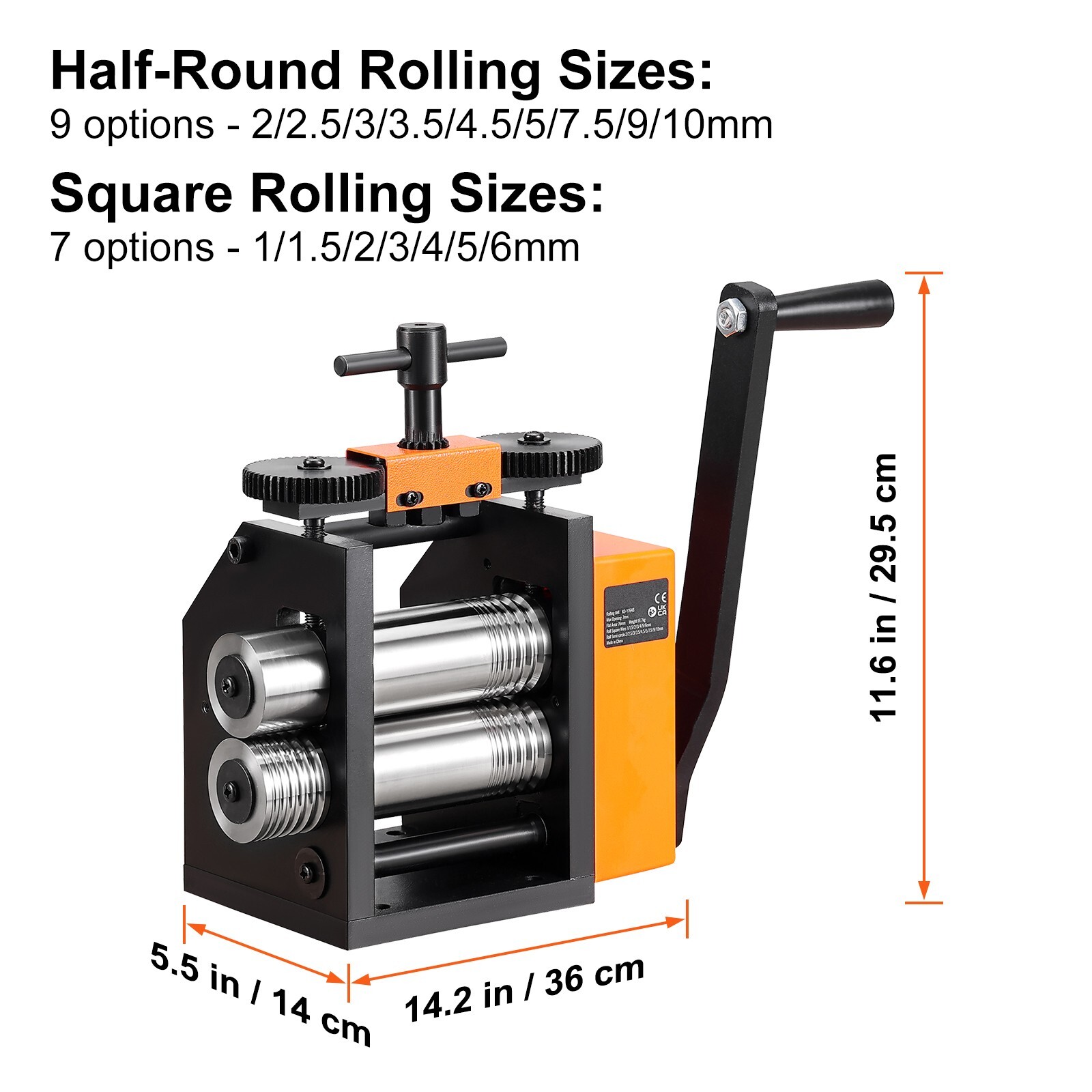 Rolling Mill 3″/76 mm Jewelry Rolling Mill Machine 1: 2 Gear Ratio 3-in-1