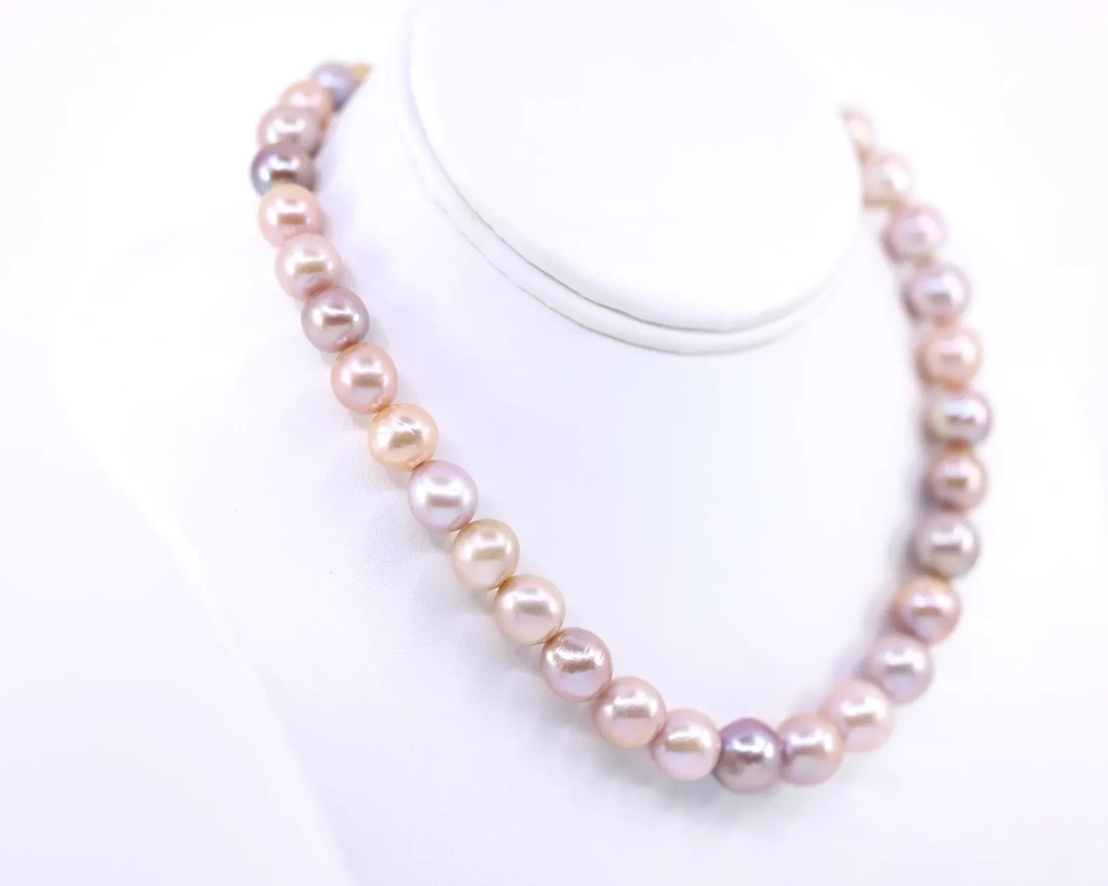 Baroque Pearl Necklace | Multicolor Pink Pearls | Gold Filled, 14 to 17″
