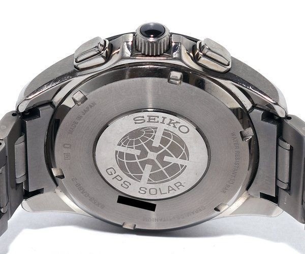 SEIKO Astron SBXB047 8X53-0AB0-2 Solar Radio Titanium Men Watch White Analog GPS