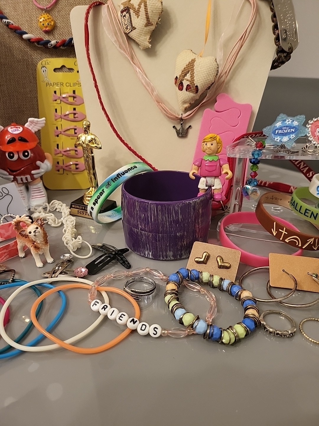 Costume Jewelry Lot 90 Pc + Girls Dress Up Box Collectibles, Hair Pcs And MoreG3