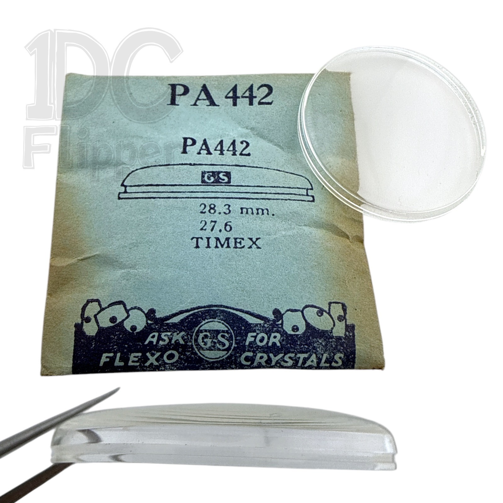 Timex Watch Crystal G-S PA195 28.3mm Round Shape VTG NOS Read!