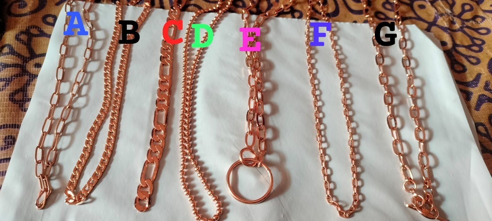 Antiqued Copper Necklace Chain: Ball, Rolo, Cable, Flat, Satellite