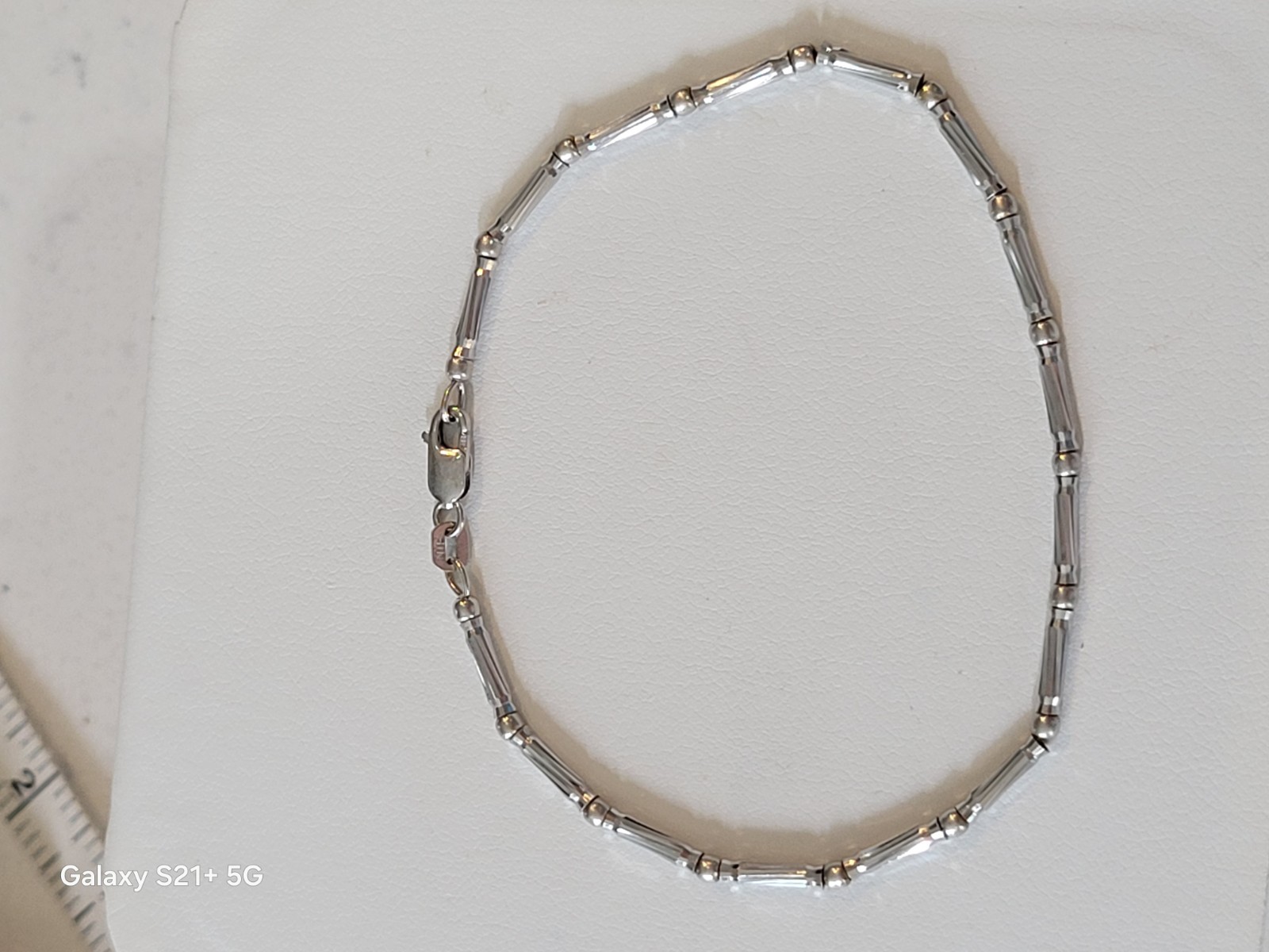 Beautiful Estate White Gold Bracelet Stamped Italy, NIF, 585